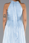 Abschlusskleid Lang Chiffon Eisblau ABU6428