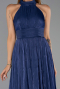 Abschlusskleid Lang Chiffon Marineblau ABU6428