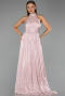 Abschlusskleid Lang Chiffon Puder ABU6428