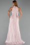 Abschlusskleid Lang Chiffon Puder ABU6428
