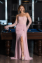 Standesamtkleid Lang Chiffon Puder ABU5791