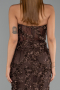 Abendkleid im Meerjungfrau-Stil Lang Braun ABU6625