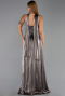 Abschlusskleid Lang Chiffon Nerzbraun ABU5957