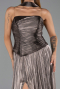 Abschlusskleid Lang Chiffon Nerzbraun ABU5957