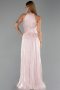 Abendkleid Lang Chiffon Puder ABU6437