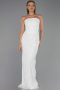 Standesamtkleid Lang Spitze Weiß ABU6438