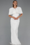 Standesamtkleid Lang Spitze Weiß ABU6438