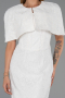 Standesamtkleid Lang Spitze Weiß ABU6438