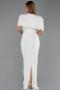 Standesamtkleid Lang Spitze Weiß ABU6438