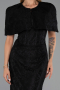 Standesamtkleid Lang Spitze Schwarz ABU6438
