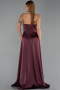Abschlusskleid Lang Satin Pflaume ABU6130