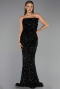 Abendkleid Lang Schwarz ABU6439