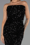 Abendkleid Lang Schwarz ABU6439