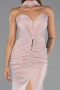 Abendkleid Lang Perlenbesetzt Puder ABU6440