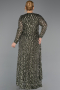 Abendkleid in Übergröße Lang Schuppig Khaki ABU6488