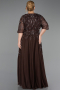 Abendkleid in Übergröße Lang Braun ABU6489