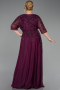 Abendkleid in Übergröße Lang Pflaume ABU6489