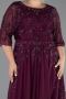 Abendkleid in Übergröße Lang Pflaume ABU6489