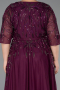 Abendkleid in Übergröße Lang Pflaume ABU6489