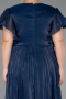 Kleider in Großen Größen Lang Chiffon Marineblau ABU6423
