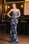 Abendkleid Lang Marineblau ABU6421
