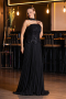 Abendkleid Lang Chiffon Schwarz ABU6436