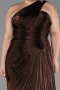 Abendkleid in Übergröße Lang Chiffon Braun ABU6713