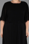 Abendgarderobe in Großen Größen Midi Chiffon Schwarz ABK2677