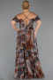 Abendkleid in Übergröße Lang Braun ABU6409