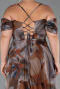 Abendkleid in Übergröße Lang Braun ABU6409