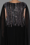 Abendkleid in Übergröße Lang Chiffon Schwarz ABU6435