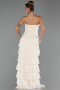 Abschlusskleid Lang Chiffon Gelb ABU6397