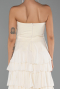 Abschlusskleid Lang Chiffon Gelb ABU6397