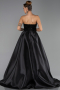 Abendkleid Lang Perlenbesetzt Schwarz ABU5511