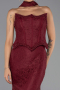 Abendkleid Lang Spitze Weinrot ABU6487