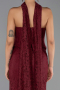 Abendkleid Lang Spitze Weinrot ABU6487