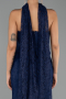 Abendkleid Lang Spitze Marineblau ABU6487