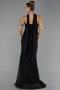 Abendkleid Lang Spitze Schwarz ABU6487