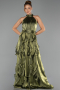 Abschlusskleid Lang Chiffon Öl Grün ABU6227