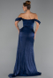 Abendkleid Lang Chiffon Marineblau ABU6496