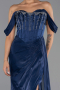 Abendkleid Lang Chiffon Marineblau ABU6496
