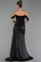 Abendkleid Lang Chiffon Schwarz ABU6496