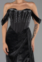 Abendkleid Lang Chiffon Schwarz ABU6496