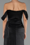 Abendkleid Lang Chiffon Schwarz ABU6496