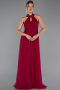Abschlusskleid Lang Pflaume ABU3252