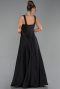 Abendkleid Lang Satin Schwarz ABU6527
