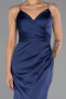 Abschlusskleid Lang Satin Marineblau ABU6499