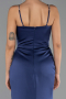Abschlusskleid Lang Satin Marineblau ABU6499