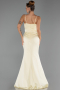 Abschlusskleid Lang Satin Gelb ABU6499