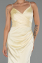 Abschlusskleid Lang Satin Gelb ABU6499